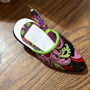 Soulmates Vibrant Floral Mule with Green Accents